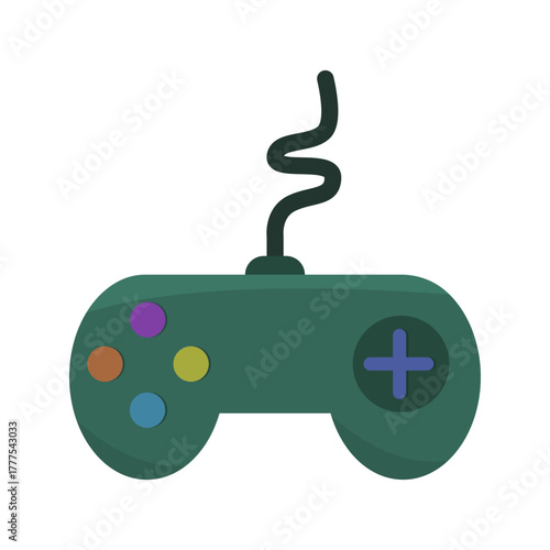 Video game controller. Console gamepad symbol. Gaming Vector device. Entertainment technology tool.