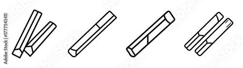 Illustration of wooden chopsticks vector drawing asian food utensils japanese cuisine dinner set design