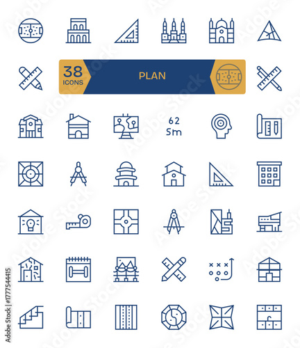 Plan Vector Icon Repository containing 42 Regular Line High Resolution Display Perfect graphics