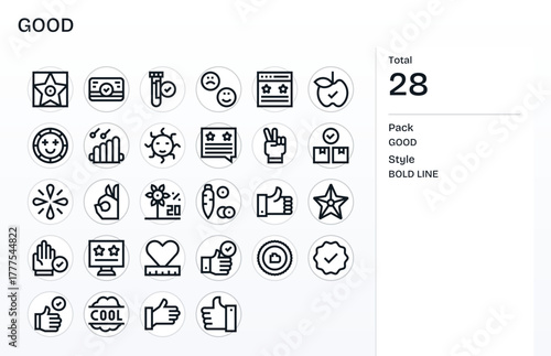 28 High Resolution Bold Line Display Perfect Vector Icons for Good Projects
