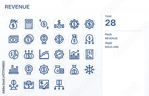 28 Display Perfect Bold Line Vector Icons from Revenue Collection