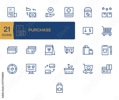 Purchase Pixel Aligned Vector Set with 25 High Resolution Regular Line Icons