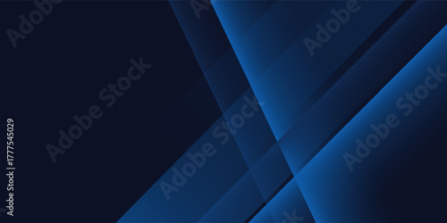 Blue black abstract background geometry shine and layer element vector for presentation design. Suit for business,