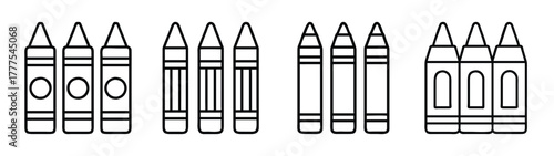 Coloring crayons vector art for kids drawing and coloring pages back to school crayon clip art design