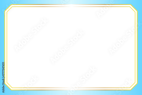 高級感のあるフレーム　ゴールド　青	
