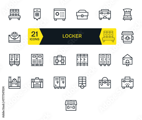 25 Regular Line Grid Fitted Designs for Locker Retina Ready Vector Icons