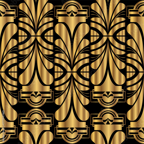 seamless pattern luxury art deco elements