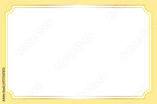 高級感のあるフレーム　ゴールド　黄色
