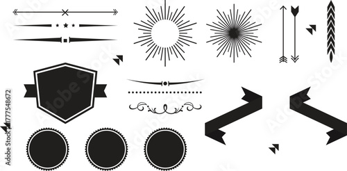  ribbons. Realistic ribbon banners vector collection. Illustration flag ribbon banner, blue realistic label