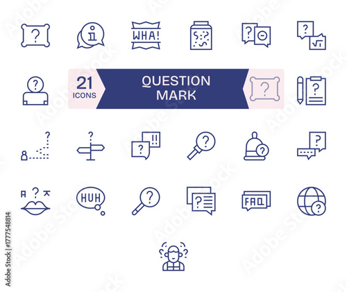 Question Mark Vector Icon Arsenal with 25 64x64 Regular Line Detail Enhanced designs