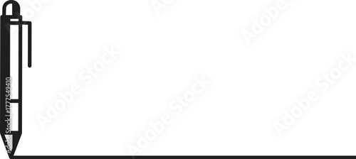 Pen, write icon. line and glyph version, Signature pen outline and filled vector sign. linear and full pictogram.