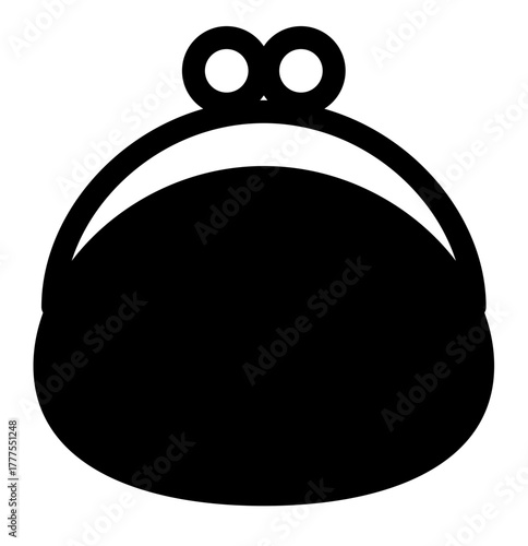 がま口さいふ　線部分の線幅変更可能