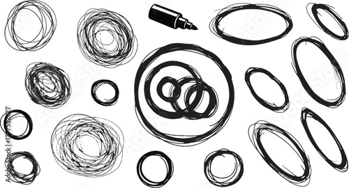 Dry paint stains brush stroke backgrounds set. Dirty artistic vector design elements, boxes, frames for text, labels, logo. Hipster stickers, paintbrush grunge stamp label backgrounds, circle frames.