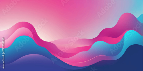 Abstract colorful vector illustration of water waves with a smooth curve design ideal for a summer backdrop or artistic wallpaper