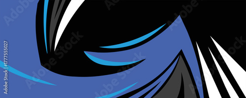 Car decal wrap design. Geometric grey blue pattern vector illustrationPrint