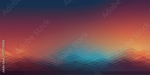 Abstract orange vector illustration capturing the bright beauty of a sunset sky and textured clouds