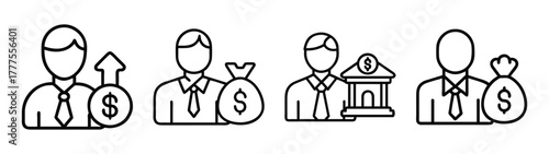 Investment banking financial advisor wealth management business growth and money management concept