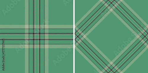 Pattern texture plaid of tartan vector textile with a seamless check background fabric. Set in nature colors of buffalo fashion for a rustic look.
