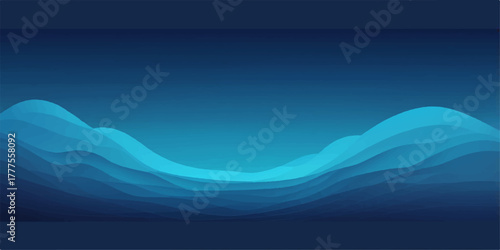 Abstract blue wave background is a digital design of flowing lines creating a modern and dynamic pattern