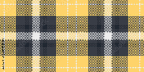 Checking check seamless vector, many pattern fabric plaid. Fall tartan texture textile background in dark and amber colors.