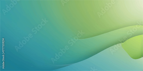 Abstract blue and green wave design wallpaper with flowing light curves and digital motion lines