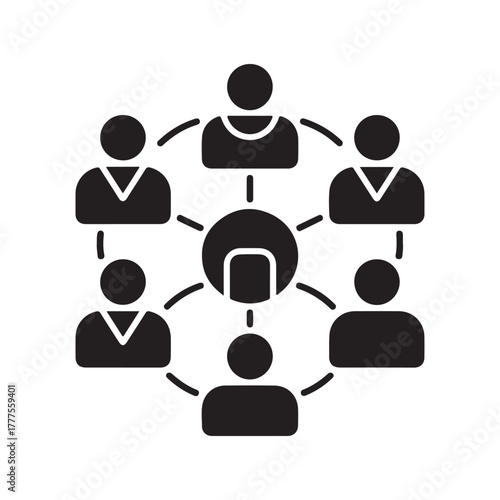 Work from anywhere communication solid icon