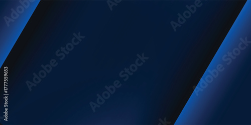 Vector Abstract, science, futuristic, energy technology concept. Digital image of light rays, stripes lines with blue light, speed and motion blur over dark blue