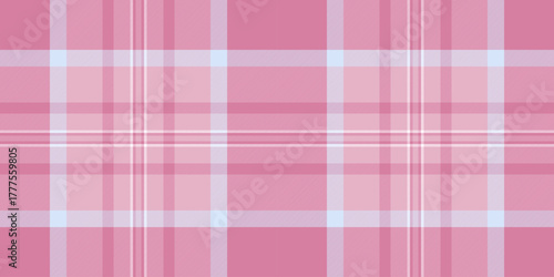 Poncho check plaid background, mockup textile seamless texture. British fabric tartan vector pattern in light and pink colors.