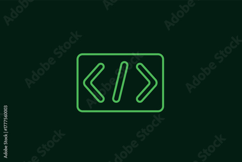 coding illustration in flat style design. Vector illustration.	