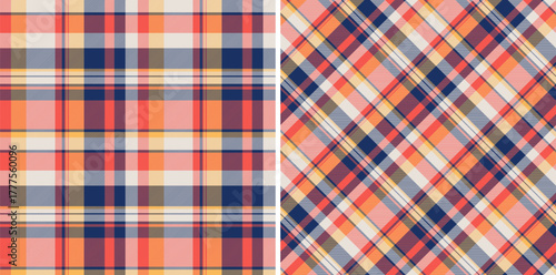 Plaid pattern vector of tartan seamless fabric with a texture textile background check. Set in gold colors. Textured wall paint.