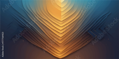 Abstract blue vector design with swirling light lines and a heart pattern for digital art wallpaper backdrop