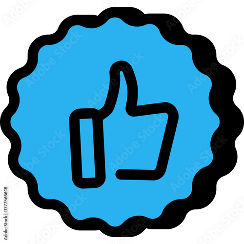 Thumbs up badge icon