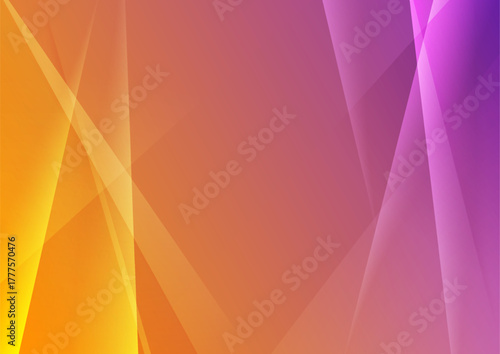 Bright yellow violet low poly abstract geometric tech minimal background. Vector graphic design
