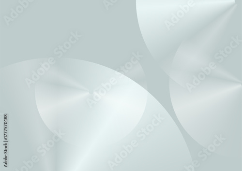 Chrome grey and light blue glossy circles abstract minimal tech background. Geometric chromatic vector design