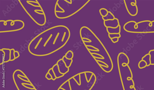 Cute bakery pattern background vector design