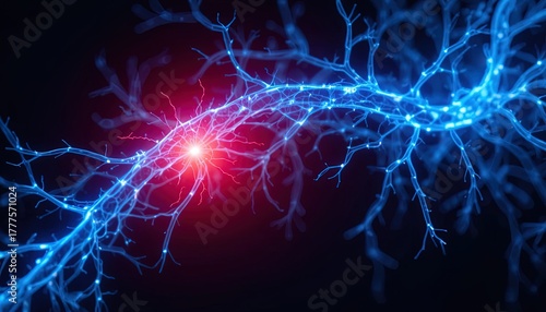 Experience the mesmerizing dance of neurons firing, a vibrant portrayal of brain activity and neural networks connecting in a stunning display of science