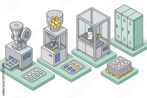 Pharmaceutical production line machinery and equipment for medicine packaging