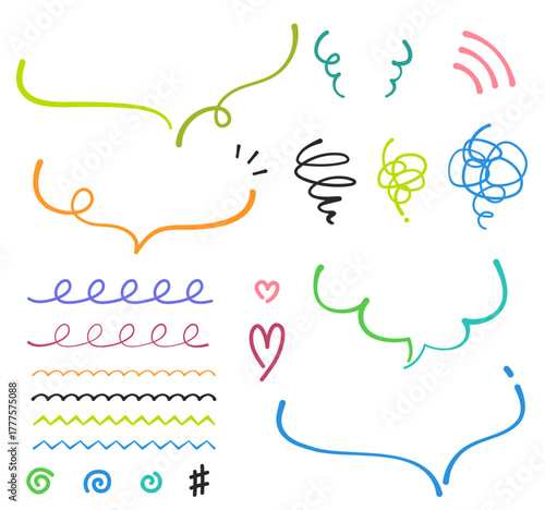 ペン書きの漫符あしらいセット