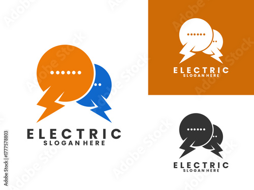 Electrical consulting logo design vector template. Consultations power logo design icon