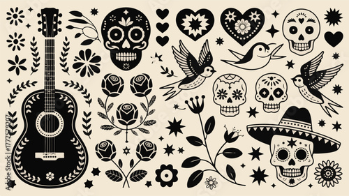 Set of Three Vintage-Style Oktoberfest Illustrations with Beer Mugs and Festive Decorations