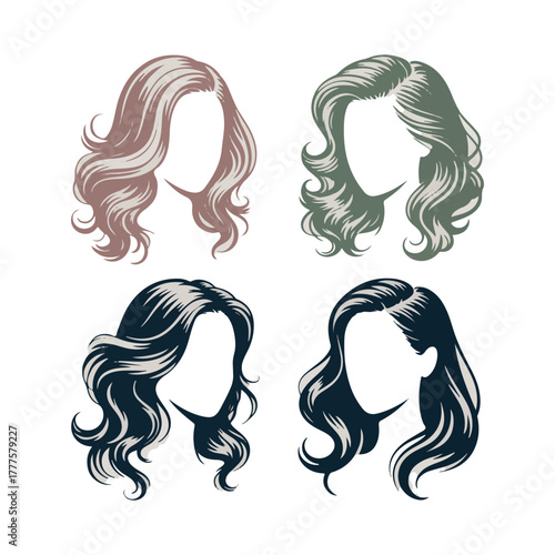 Four young ladies hair style.