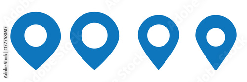 Navigation pin icon in black modern and lines and solid