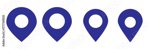 Photos Navigation pin icon in black modern and lines and solid