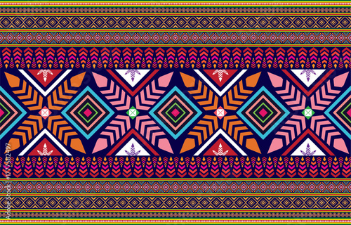 tribal pastel multicolor pastel Navajo seamless vector pattern. aztec abstract geometric art print in a sophisticated aztec style. Vector background with ethnic elements. Wallpaper, fabric, paper