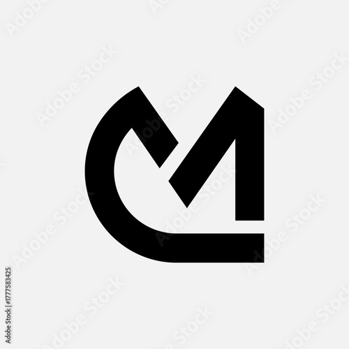 Letter CM initial creative unique monogram logo idea