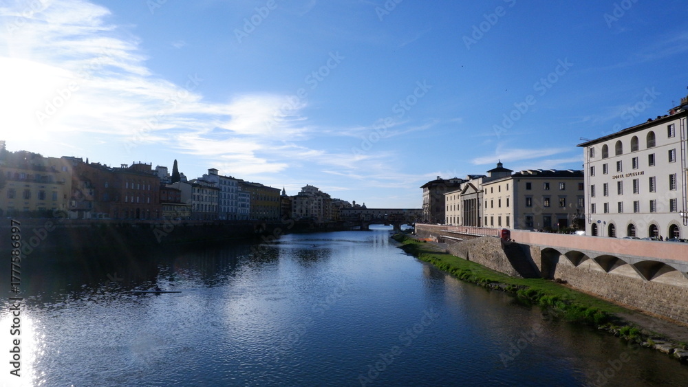 Fototapeta premium river arno in florence italy