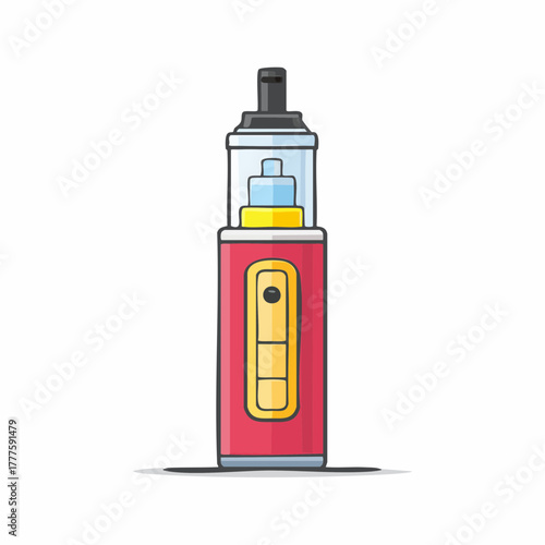 Modern Electronic Cigarette Device with Clear Tank and Colorful Body