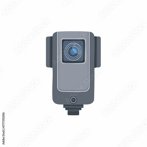 Compact Action Camera Device with Lens and Red Light Indicator for Recording