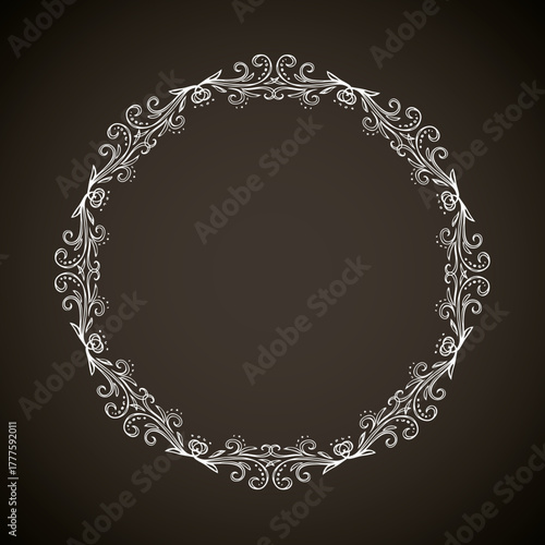 Old cute romantic book ribbon bow swirly tag swoosh element isolated on white paper card backdrop. Freehand black ink pen outline drawn curly corner sketchy in artistic rustic curlicue scrawl style