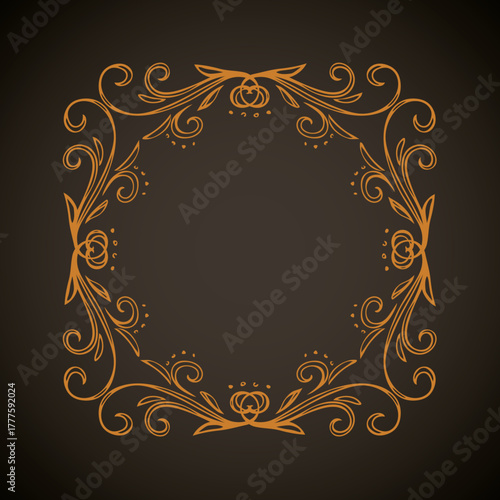 Old cute romantic book ribbon bow swirly tag swoosh element isolated on white paper card backdrop. Freehand black ink pen outline drawn curly corner sketchy in artistic rustic curlicue scrawl style